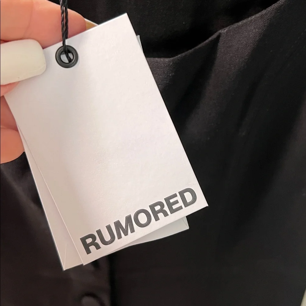 NWT Rumored Mayfair Black Button-Down midi Dress 2 - Picture 4 of 7